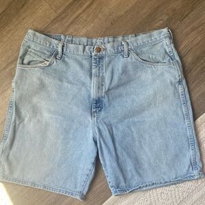 Vintage Unisex Wranglers Light Blue Denim Shorts